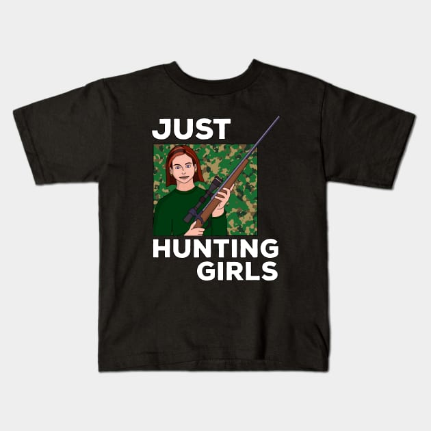 Just Hunting Girls Kids T-Shirt by DiegoCarvalho